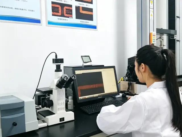 尚容科技研发人员通过显微镜分析 PCB 切片